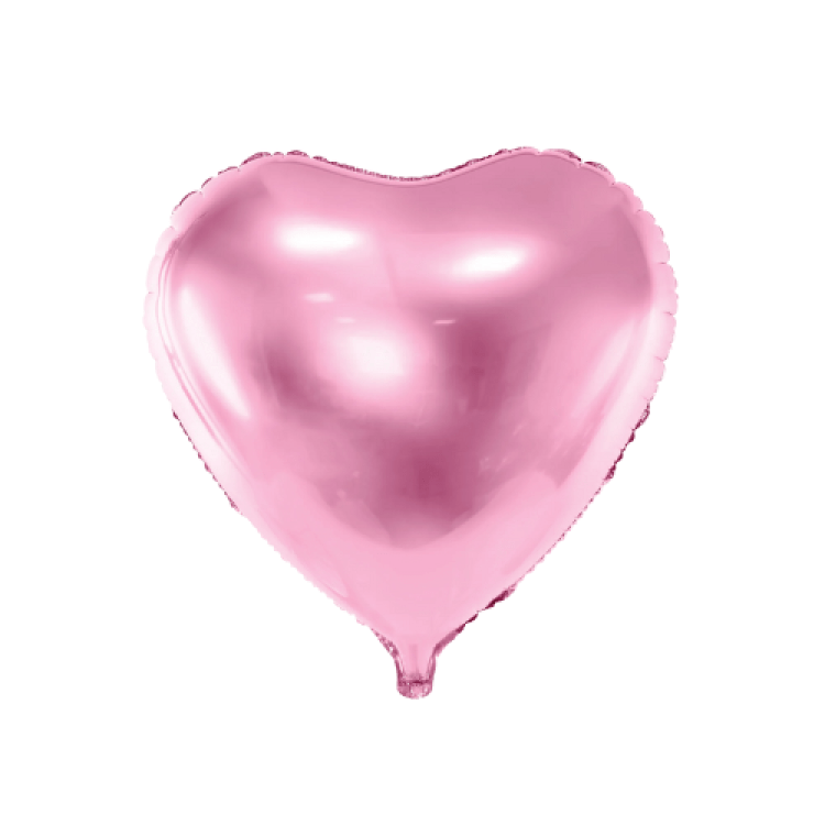 Pink Foil Heart Shape