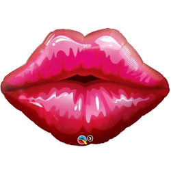 14-inch Pink Lips Foil Balloon