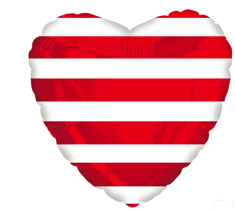 Red Striped Heart