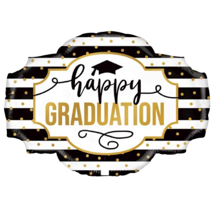 Shape Black and White Stripe Graduation