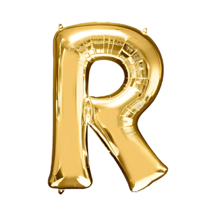 Silver Gold Letter R