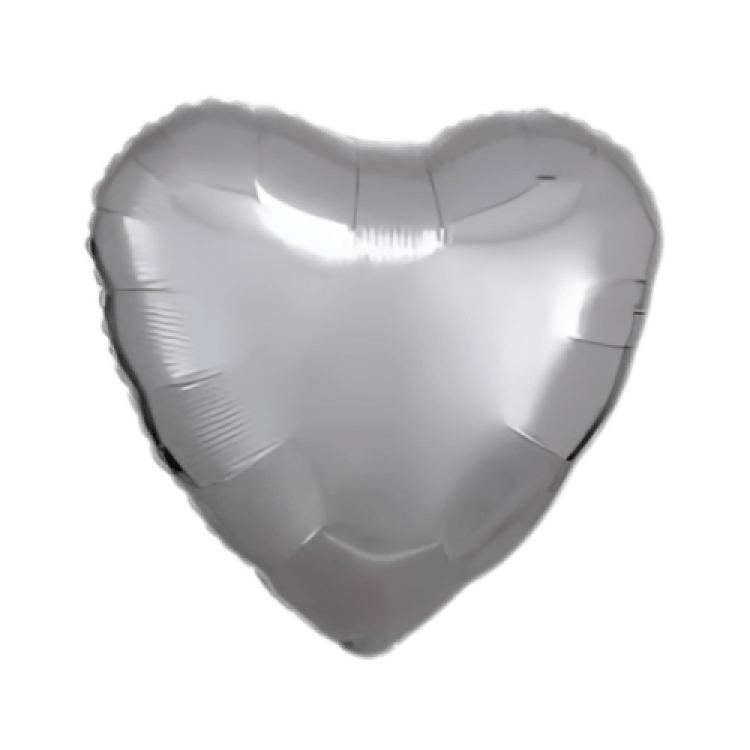 Silver heart balloon