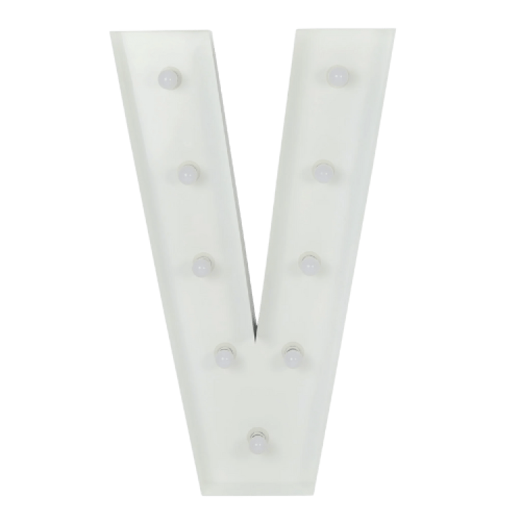 V Letter Lighted Marquee