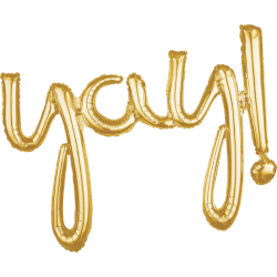 35 inch YAY Gold Foil Balloon