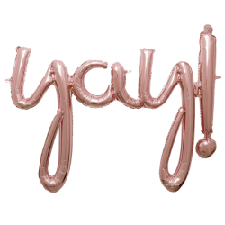 35 inch YAY Rose Gold Foil Balloon