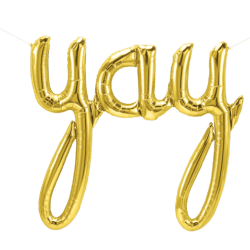 45 inch Yay Gold Foil Balloon