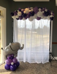 elephant20grab20and20go20baby20shower20purple20garland 170 Standard Grab-N-Go Organic Balloon Garland