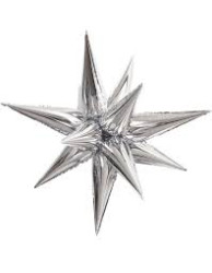 Jumbo Silver Starburst Foil Balloon