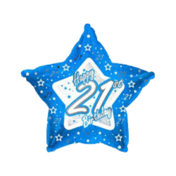 Happy 21th Bday Star Shape