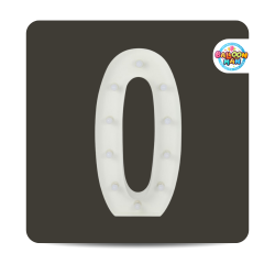 Number 0 Lighted Marquee