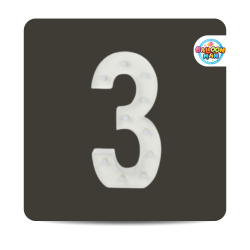 Number 3 Lighted Marquee