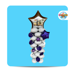 Magic Arch Foil Column with Top Foil Balloon