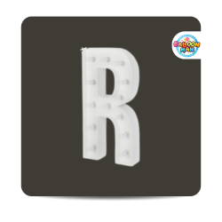 R Letter Lighted Marquee