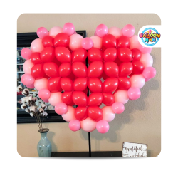 Small Puff Heart on Stand