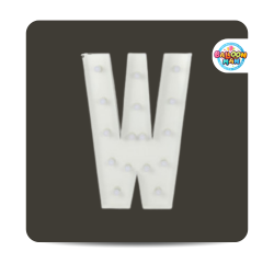 W Letter Lighted Marquee