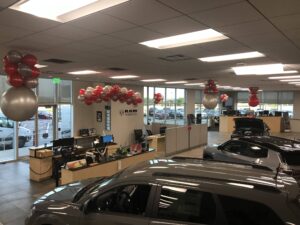 Austin auto dealership balloon decor