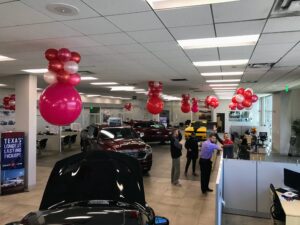 Austin Dealership Balloon Decor at Mac Haik Dodge