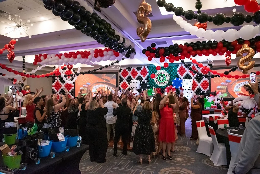 Balloon drop event moment created by Balloon Man