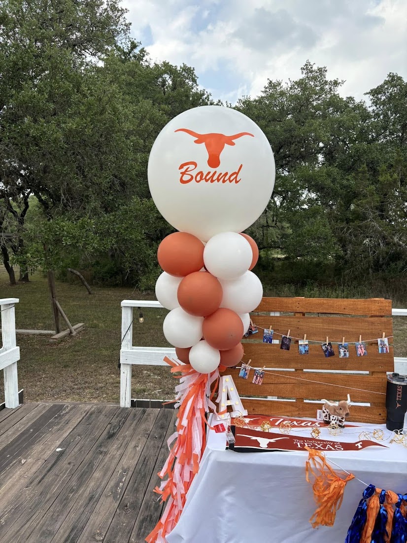 Colorful back-to-school balloon decor by Balloon Man