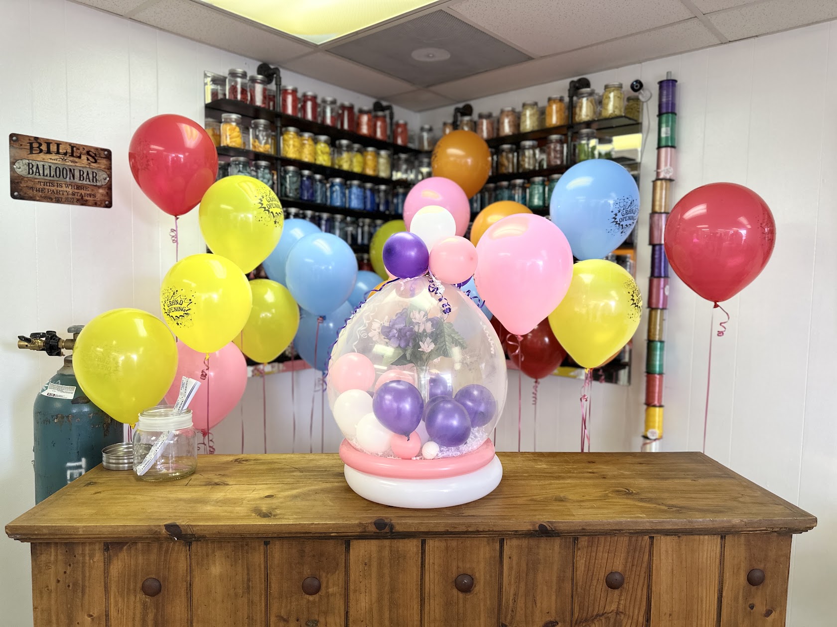 Helium balloons in Schertz arranged for an event by Balloon Man