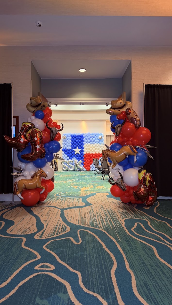 Corporate balloon display by Balloon Man