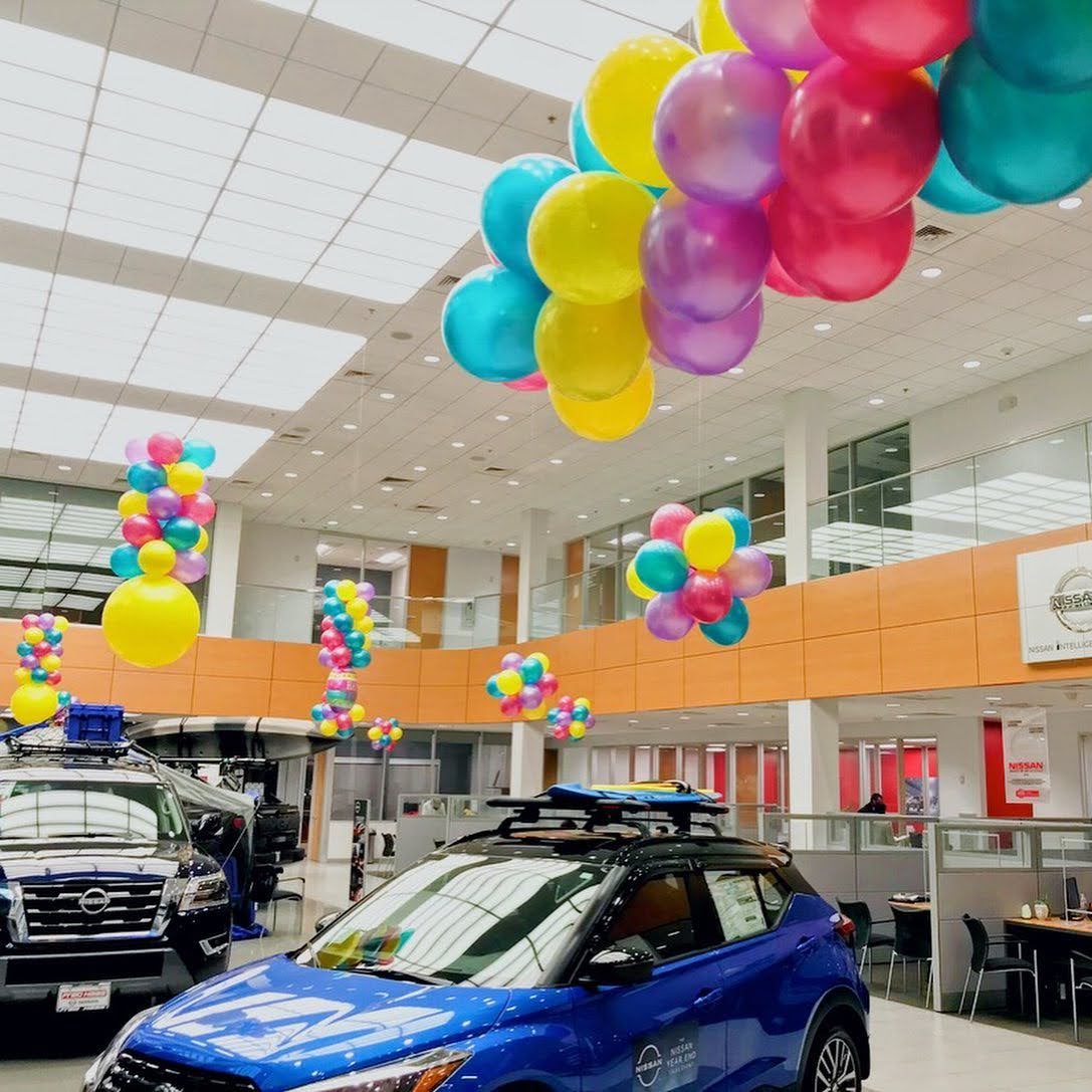 Easter balloon decor display